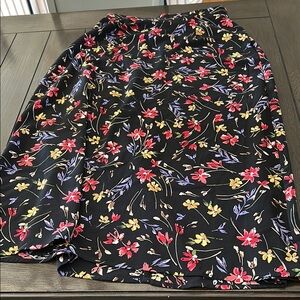 Requirements Black and Red Midi A-line Skirt